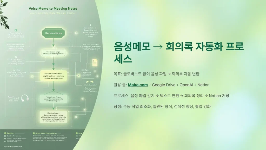 음성메모 회의록 자동화 프로세스