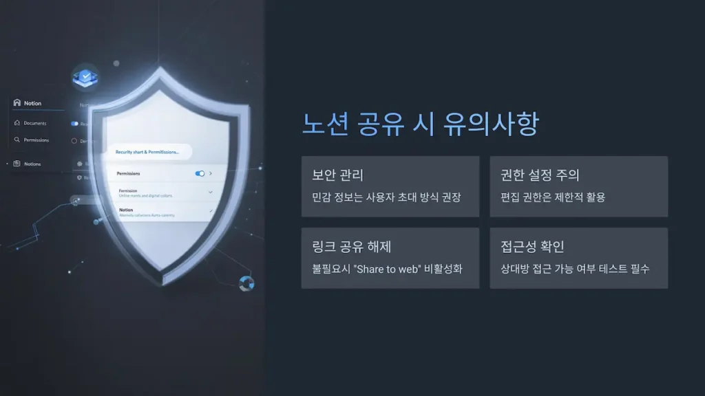노션 공유시 유의사항