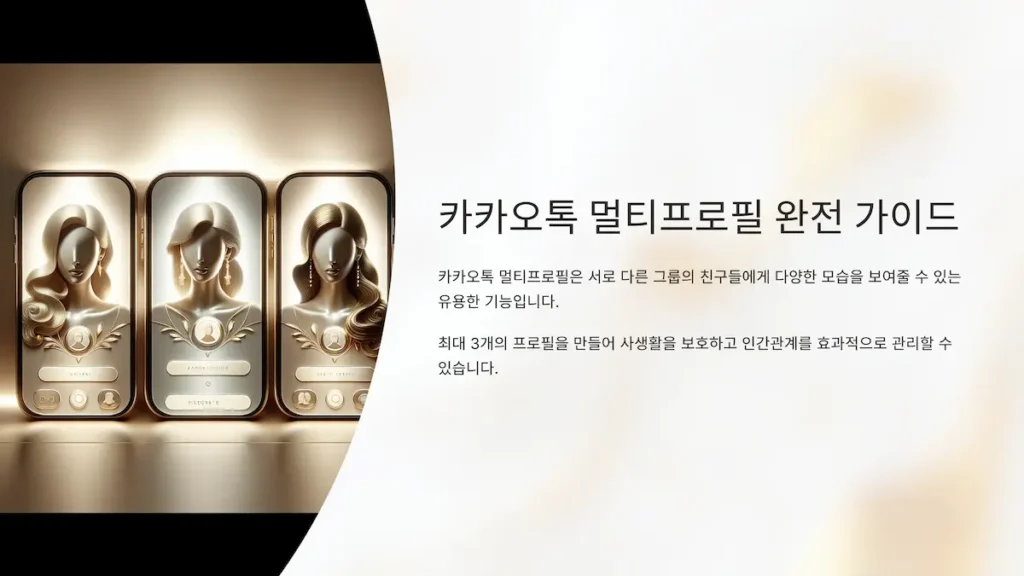 카카오톡 멀티프로필 완전 가이드