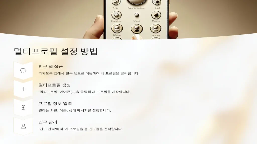 멀티프로필 설정방법