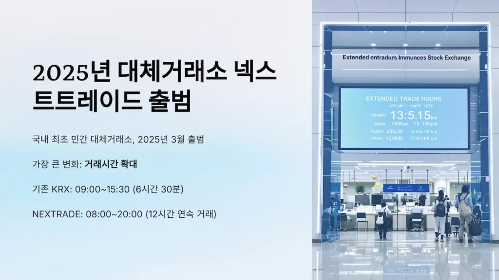 2025년 대체거래소 넥스트 트레이드 출범