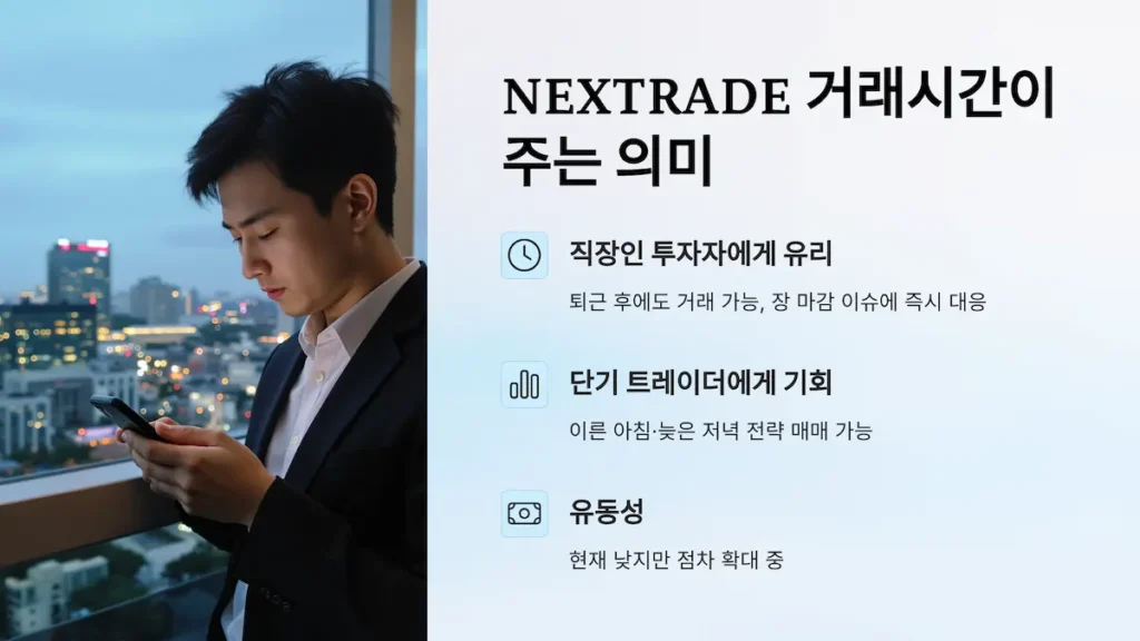 넥스트트레이드 거래시간이 주는 의미
