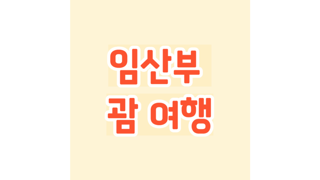 임산부 괌 여행