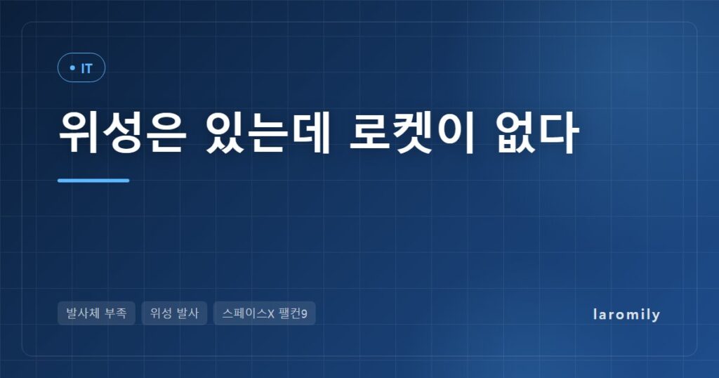 위성은 있는데 로켓이 없다, 발사체 부족이 만든 '우주 교통체증'과 누리호·아리안6·재사용 로켓 비교